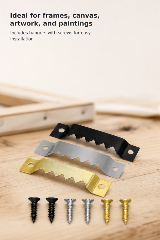 50-Pack Sawtooth Picture Hangers with Screws