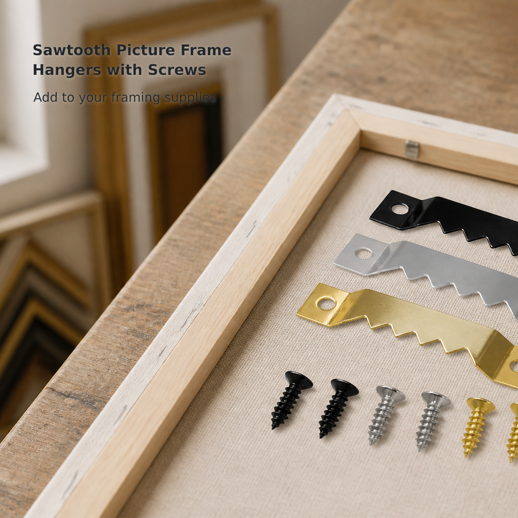 50-Pack Sawtooth Picture Hangers with Screws
